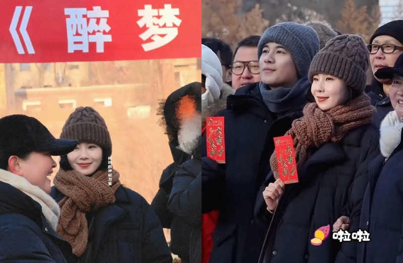 劉詩詩和胡先煦搭檔拍新片。