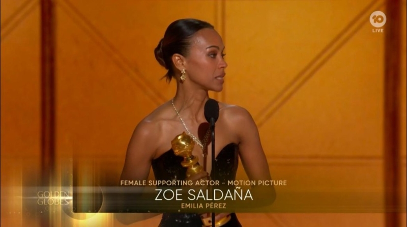 素兒莎丹娜首度獲金球提名，就一擊即中贏得電影喜劇 音樂劇組女配角。