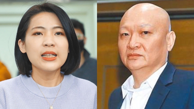 國民黨“立委”徐巧芯（左）隨即在底下留言區嗆“棄保潛逃叫做不逃避、坦然接受？先回來接受審判啦”。