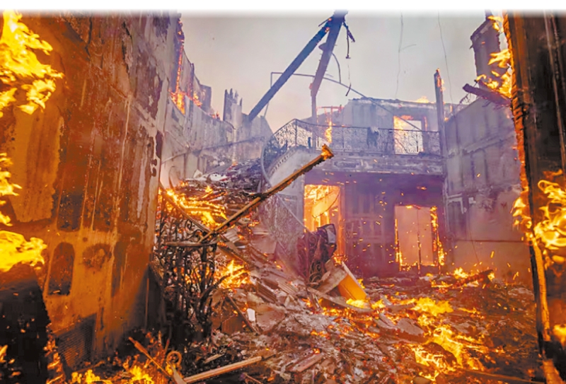 南加大火燒毀豪宅莊園。