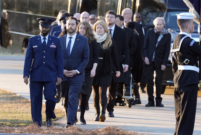 卡特靈柩運返喬治亞州家鄉舉行私人葬禮。美聯社