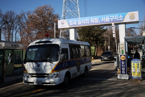 尹錫悅被移送至首爾拘留所。 路透社