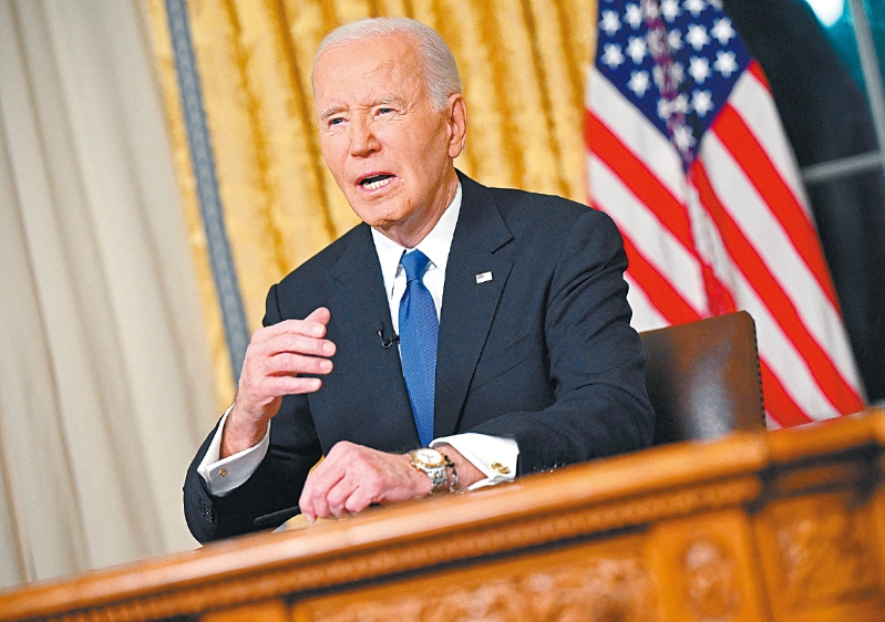 拜登告別演說。