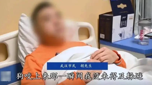 胡先生被愛犬咬至臉部重創需要留醫。