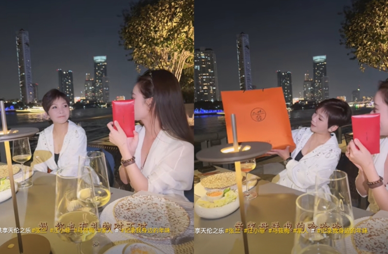 張蘭赴泰過年同框親家母，互送大手筆禮品現情誼。