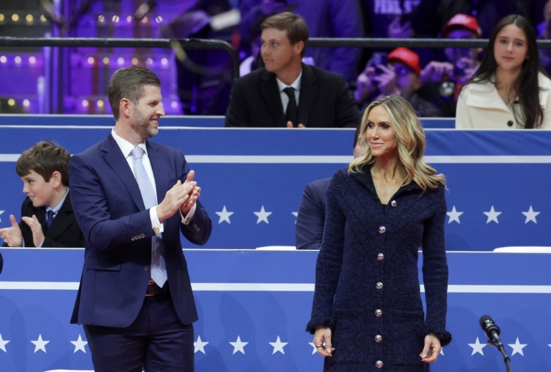 42歲的勞拉是特朗普次子埃里克（左）的妻子。路透社