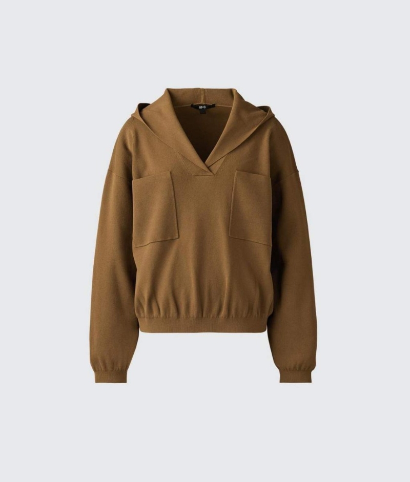 C春夏設計師聯名系列連帽針織上衣 $249，以嫘縈物料制成。