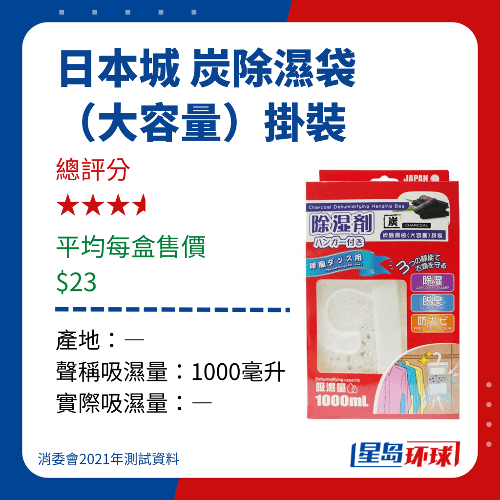 日本城 炭除濕袋 日本城 炭除濕袋