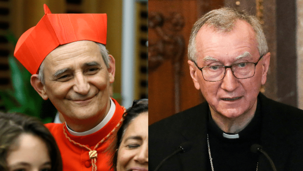 教宗和平特使祖皮（左）及教廷國務卿帕羅林（右）被指為下屆教宗可能人選。