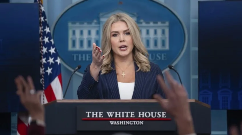 美國白宮新聞秘書卡羅琳·萊維特(資料圖) 美國白宮新聞秘書卡羅琳·萊維特(資料圖)