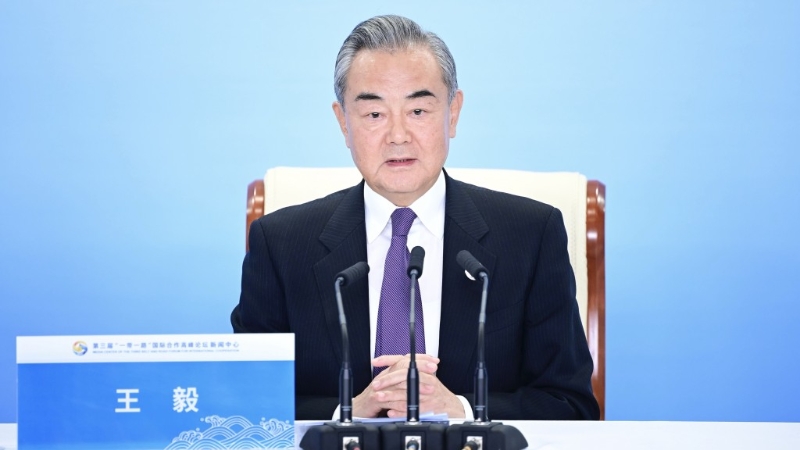 外交部長王毅。 中新社