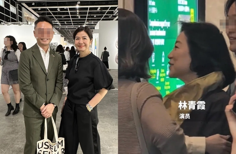 鍾楚紅、林青霞現身「巴塞爾藝術展香港展會」。（圖／翻攝自小紅書）