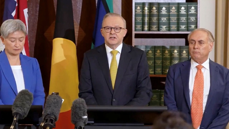 澳洲總理阿爾巴尼斯指，美國人民將為這些不合理的關稅付出最大的代價。 路透社