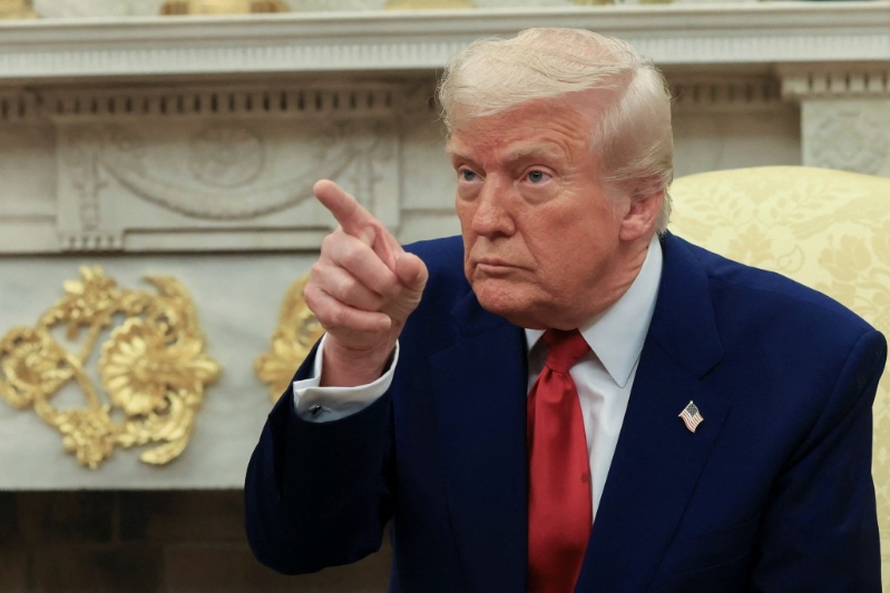 特朗普威脅對中國商品再加征50%的關稅。 路透社