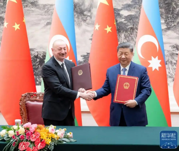 習近平和阿利耶夫 習近平和阿利耶夫