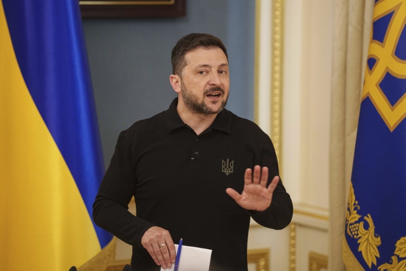 澤連斯基反駁特朗普的批評。美聯社