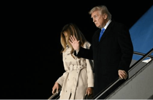 特朗普與夫人梅拉妮婭周五晚抵達梵蒂岡