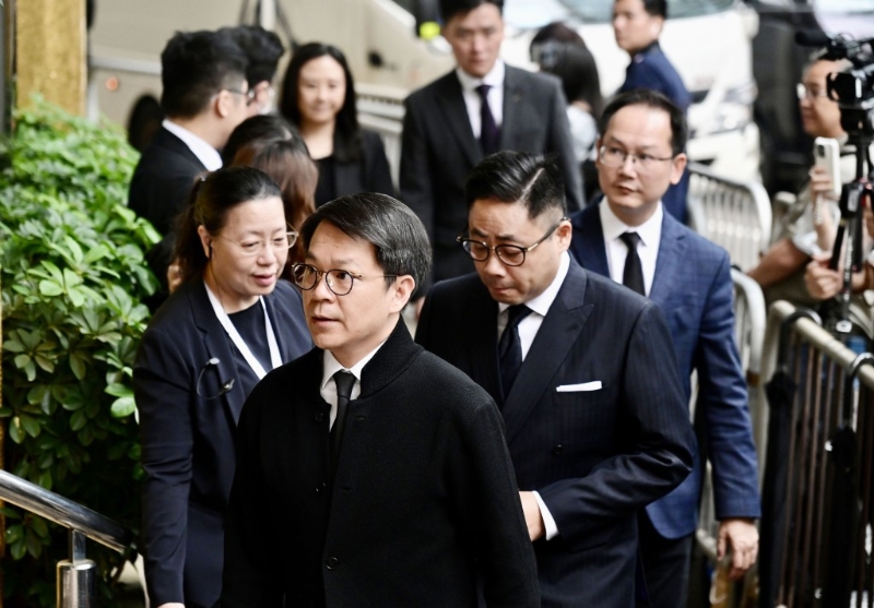 民建聯主席陳克勤率領一眾成員到場。 劉駿軒攝.jpg