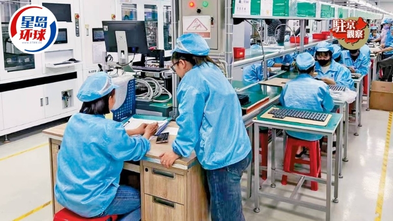 美國暫緩征收對等關稅，越南的中資電子廠近日開足馬力生產。 受訪者供圖