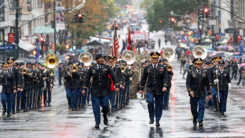 在紐約舉行的退伍軍人節游行。