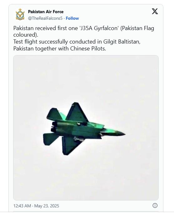 巴基斯坦空軍證實接收中國殲-35A。.jpg