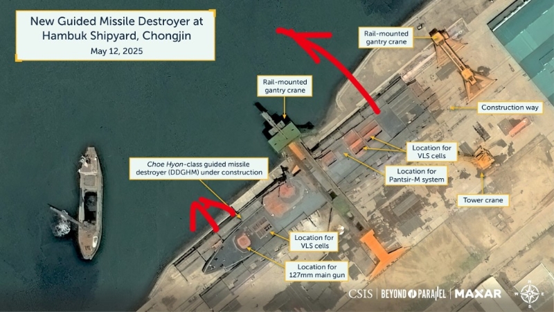 “崔賢”級驅逐艦下水時失衡 “崔賢”級驅逐艦下水時失衡