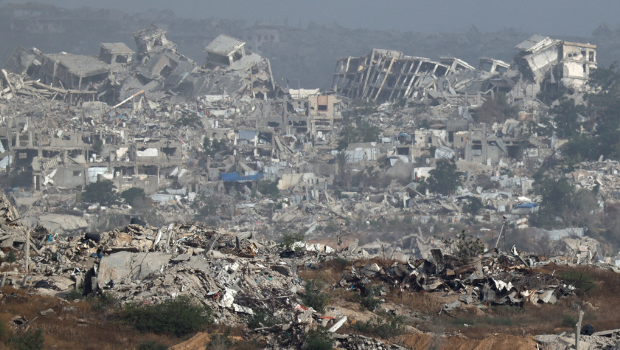 2025年5月27日，從以色列看北加沙的破壞