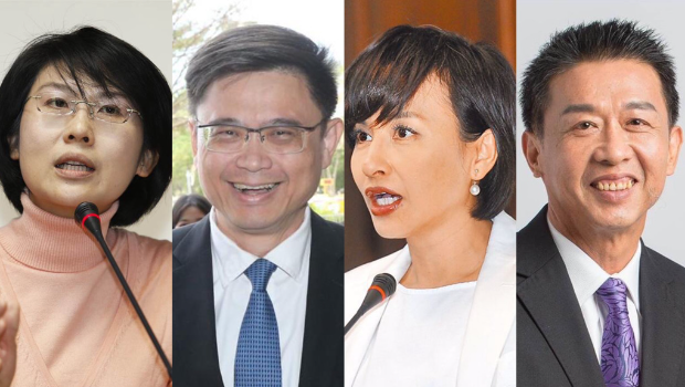 左起為民進黨“立委”林岱樺、賴瑞隆、邱議瑩、許智杰。
