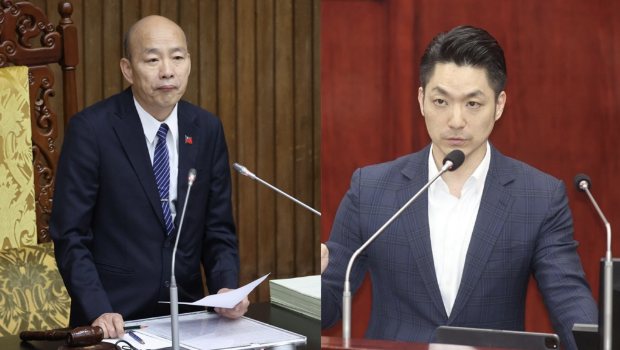 “立法院長”韓國瑜（左）、臺北市長蔣萬安（右）