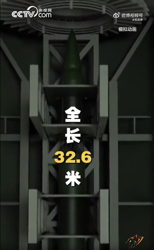 央視曝光東風-5的數據。