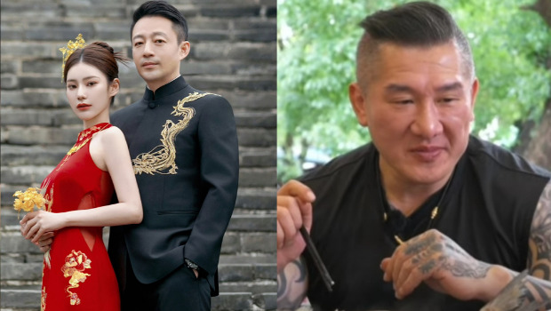 館長”(右)確定和大陸富商汪小菲(左圖右)共進晚餐，消息立刻讓網友嗨翻。