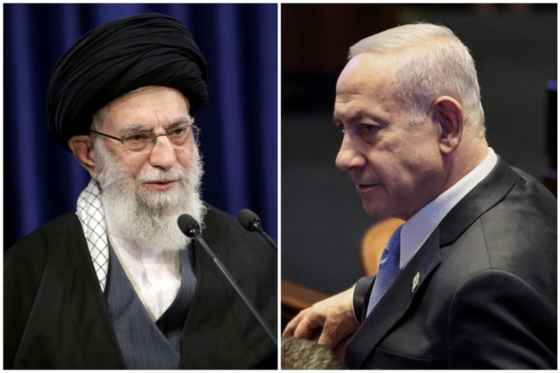 伊朗最高領導人哈梅內伊（左）及以色列總理內塔尼亞胡（右）。（路透社／合圖）