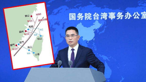 陳斌華用M503航線W121銜接航線，對兩岸同胞有利。