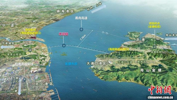 圖為甬舟高速復線二期項目路線圖。