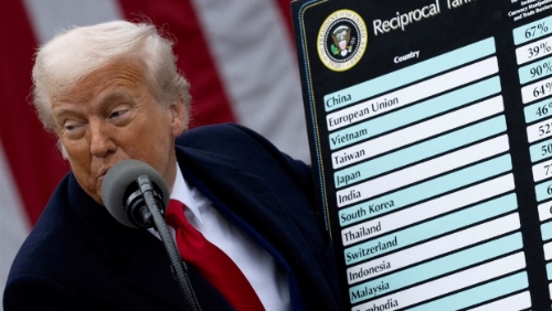 美國總統特朗普4月宣布對各國開征對等關稅 美國總統特朗普4月宣布對各國開征對等關稅