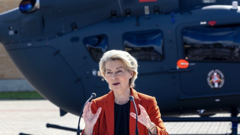 馮德萊恩專機疑受俄GPS干擾 馮德萊恩專機疑受俄GPS干擾