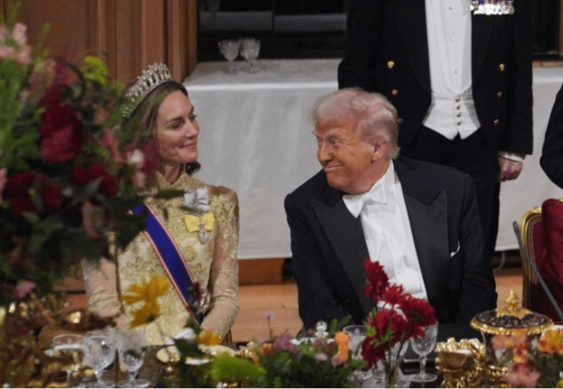 國宴上特朗普對凱特兩舉動惹爭議 國宴上特朗普對凱特兩舉動惹爭議