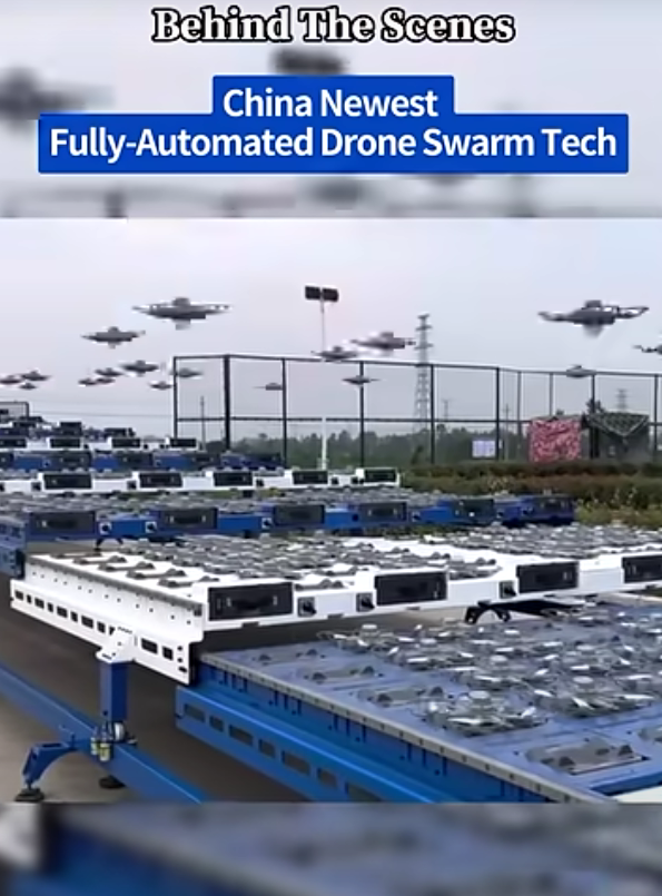 中國科技公司展示新型無人機貨柜收發集群技術:一鍵快速放飛和回收數千架無人機