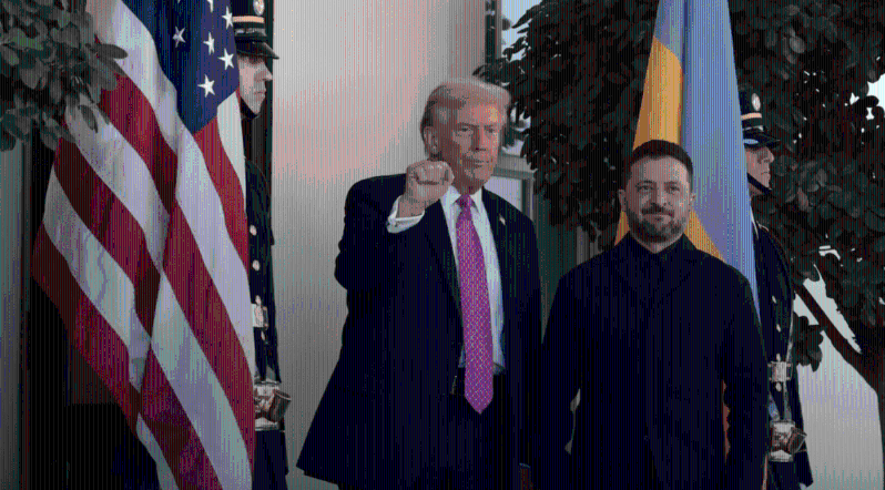 美國總統特朗普與烏克蘭總統澤連斯基于周五（17日）在白宮會晤。