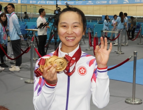 李思穎在今屆全運會取得3面金牌。